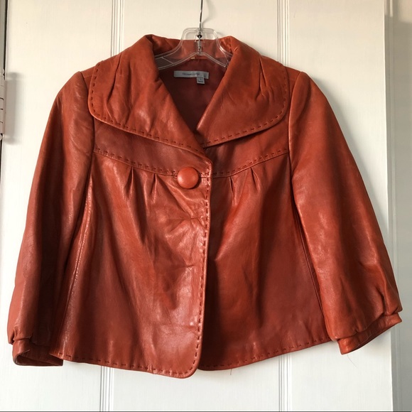 Nordstroms Classiques Entier Leather Swing Coat - Picture 2 of 6
